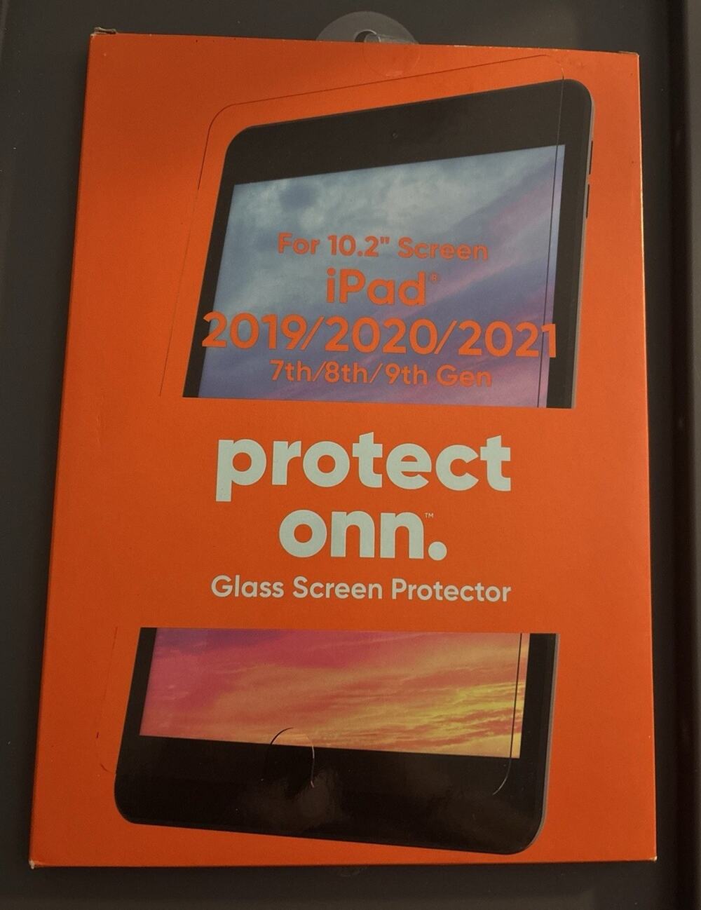 Protect Onn. iPad Glass Screen Protector For 10.2” Screen 2019-21, 7th-9th Gen